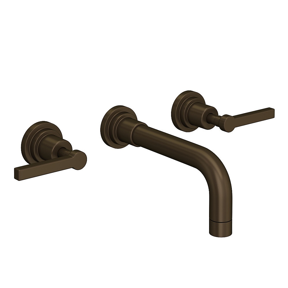 Rohl A2207LMTCBTO-2 Lombardia® Wall Mount Lavatory Faucet Trim - Tuscan Brass