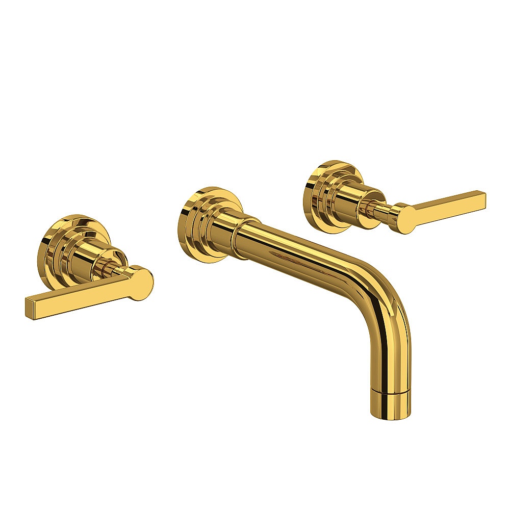 Rohl A2207LMULBTO-2 Lombardia® Wall Mount Lavatory Faucet Trim - Unlacquered Brass