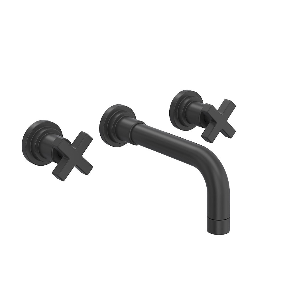 Rohl A2207XMMBTO-2 Lombardia® Wall Mount Lavatory Faucet Trim - Matte Black
