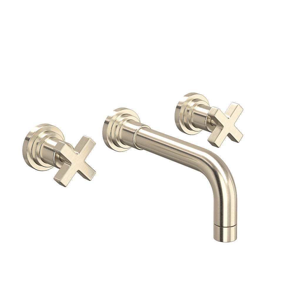 Rohl A2207XMSTNTO-2 Lombardia® Wall Mount Lavatory Faucet Trim - Satin Nickel