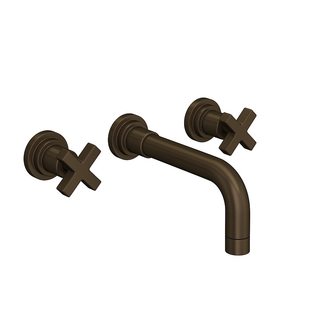 Rohl A2207XMTCBTO-2 Lombardia® Wall Mount Lavatory Faucet Trim - Tuscan Brass