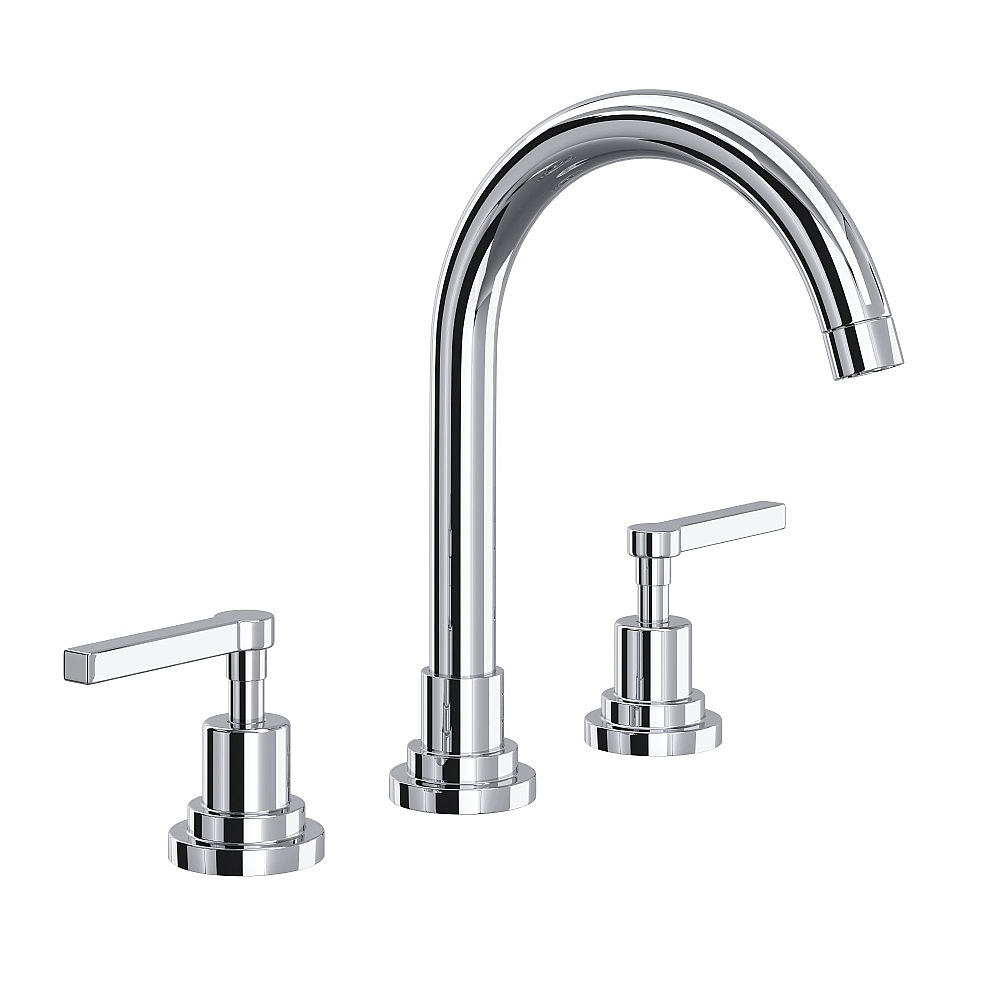 Rohl A2208LMAPC-2 Lombardia® Widespread Lavatory Faucet With C-Spout - Polished Chrome