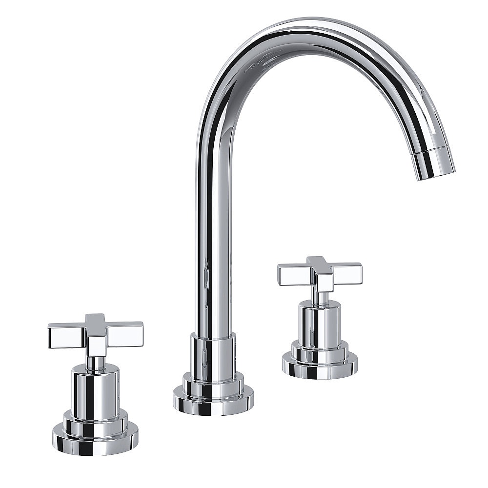 Rohl A2208XMAPC-2 Lombardia® Widespread Lavatory Faucet With C-Spout - Polished Chrome