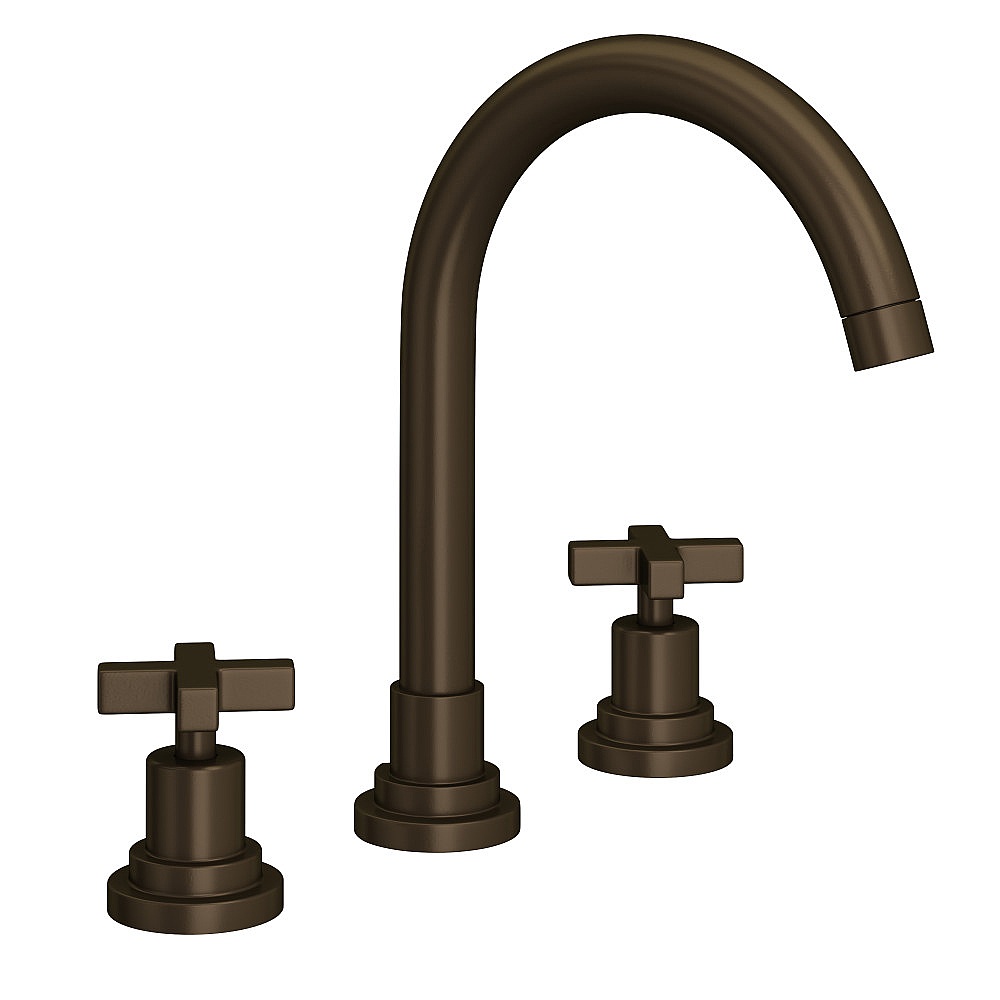 Rohl A2208XMTCB-2 Lombardia® Widespread Lavatory Faucet With C-Spout - Tuscan Brass