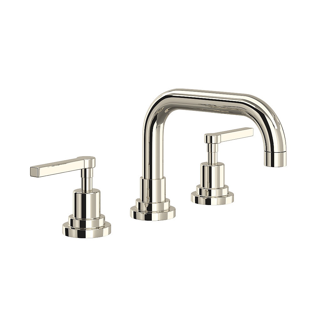 Rohl A2218LMPN-2 Lombardia® Widespread Lavatory Faucet With U-Spout - Polished Nickel