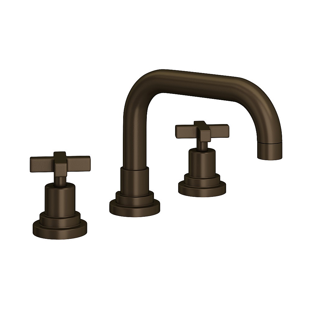 Rohl A2218XMTCB-2 Lombardia® Widespread Lavatory Faucet With U-Spout - Tuscan Brass