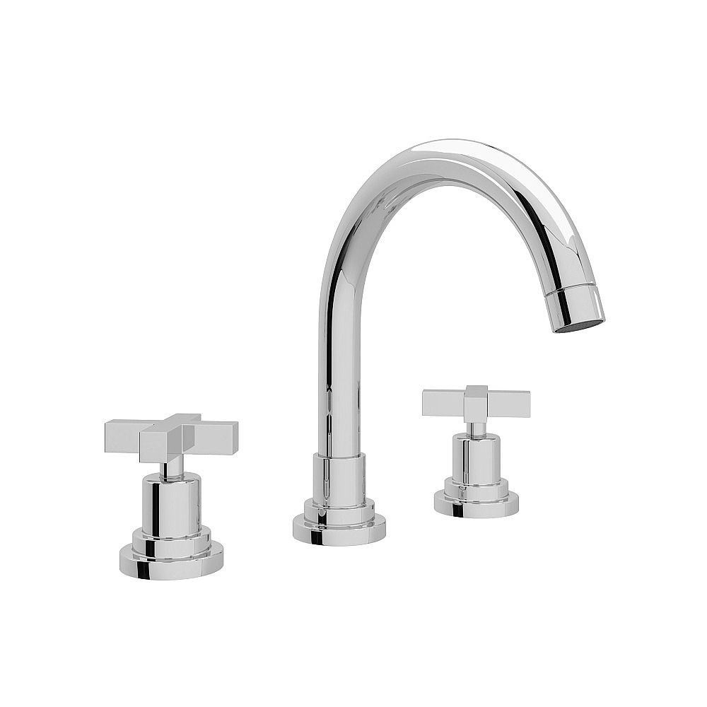 Rohl A2228XMAPC-2 Lombardia® Widespread Lavatory Faucet With C-Spout - Polished Chrome