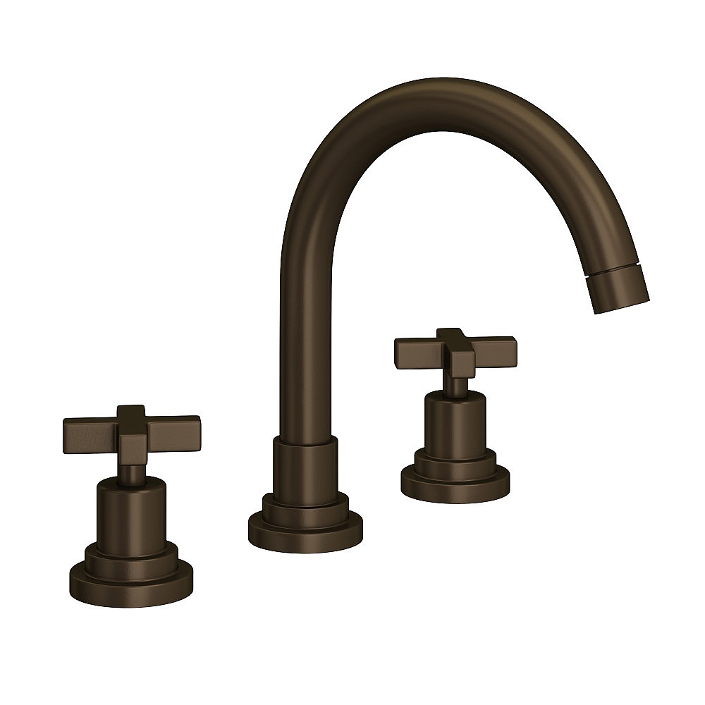 Rohl A2228XMTCB-2 Lombardia® Widespread Lavatory Faucet With C-Spout - Tuscan Brass