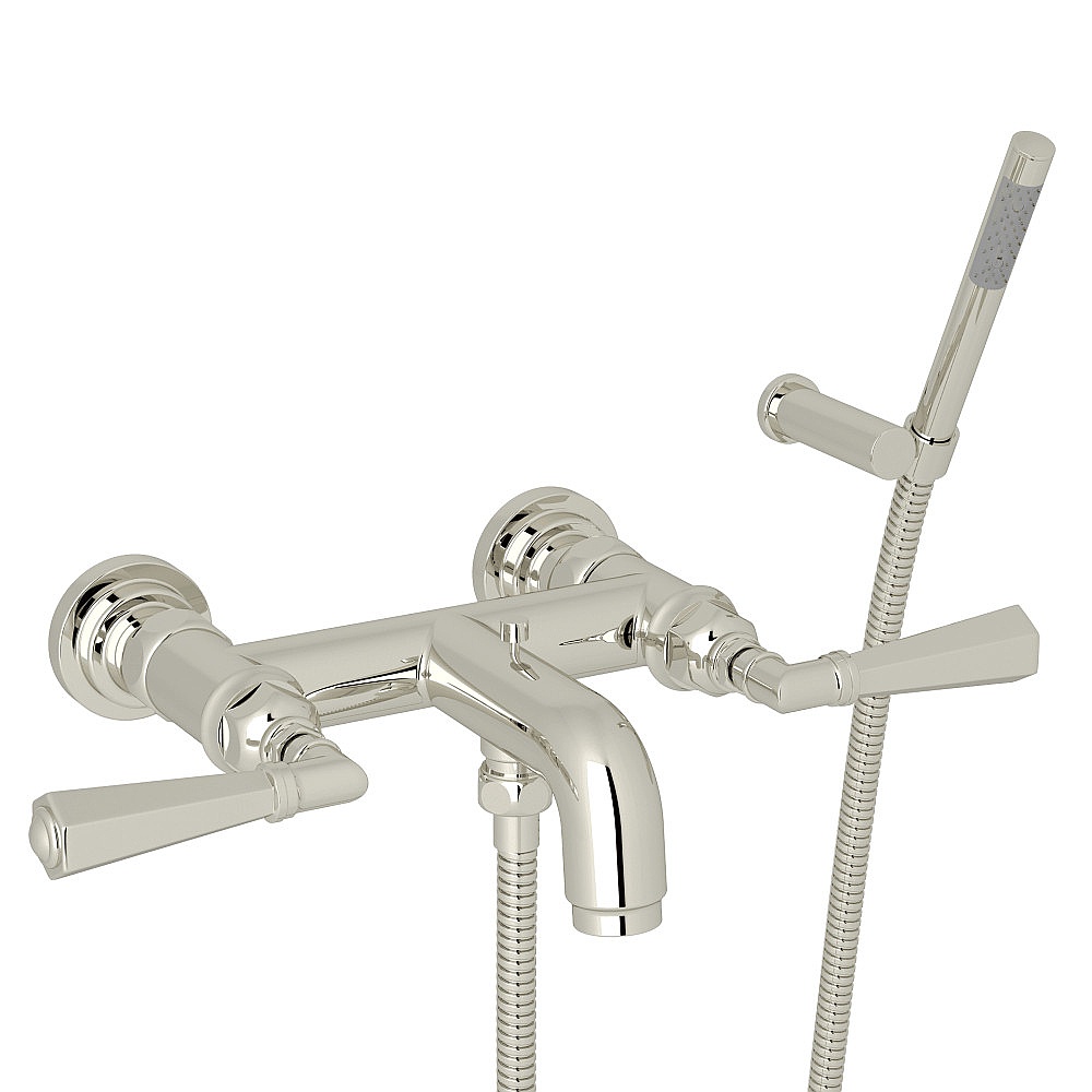 Rohl A2302LMPN San Giovanni™ Exposed Wall Mount Tub Filler - Polished Nickel