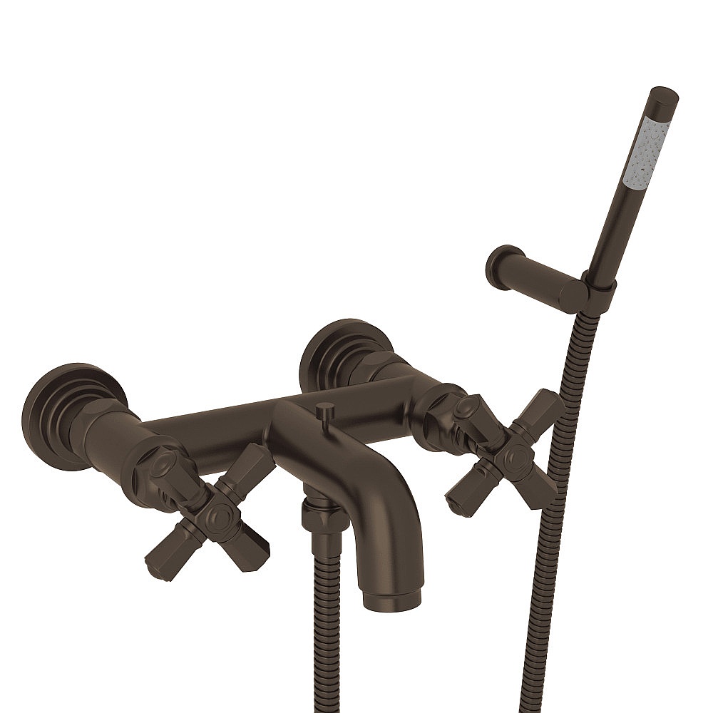 Rohl A2302XMTCB San Giovanni™ Exposed Wall Mount Tub Filler - Tuscan Brass