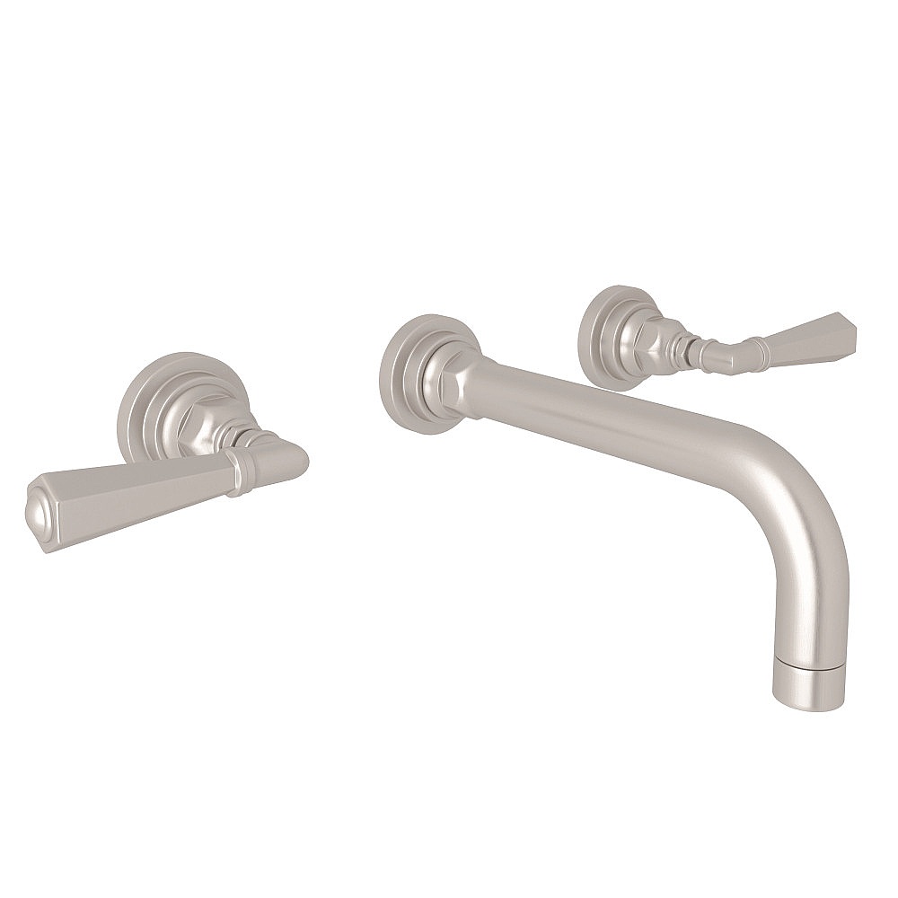 Rohl A2307LMSTNTO-2 San Giovanni™ Wall Mount Lavatory Faucet Trim - Satin Nickel