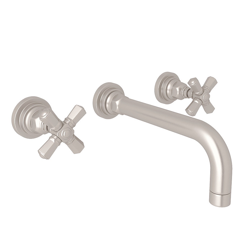Rohl A2307XMSTNTO-2 San Giovanni™ Wall Mount Lavatory Faucet Trim - Satin Nickel