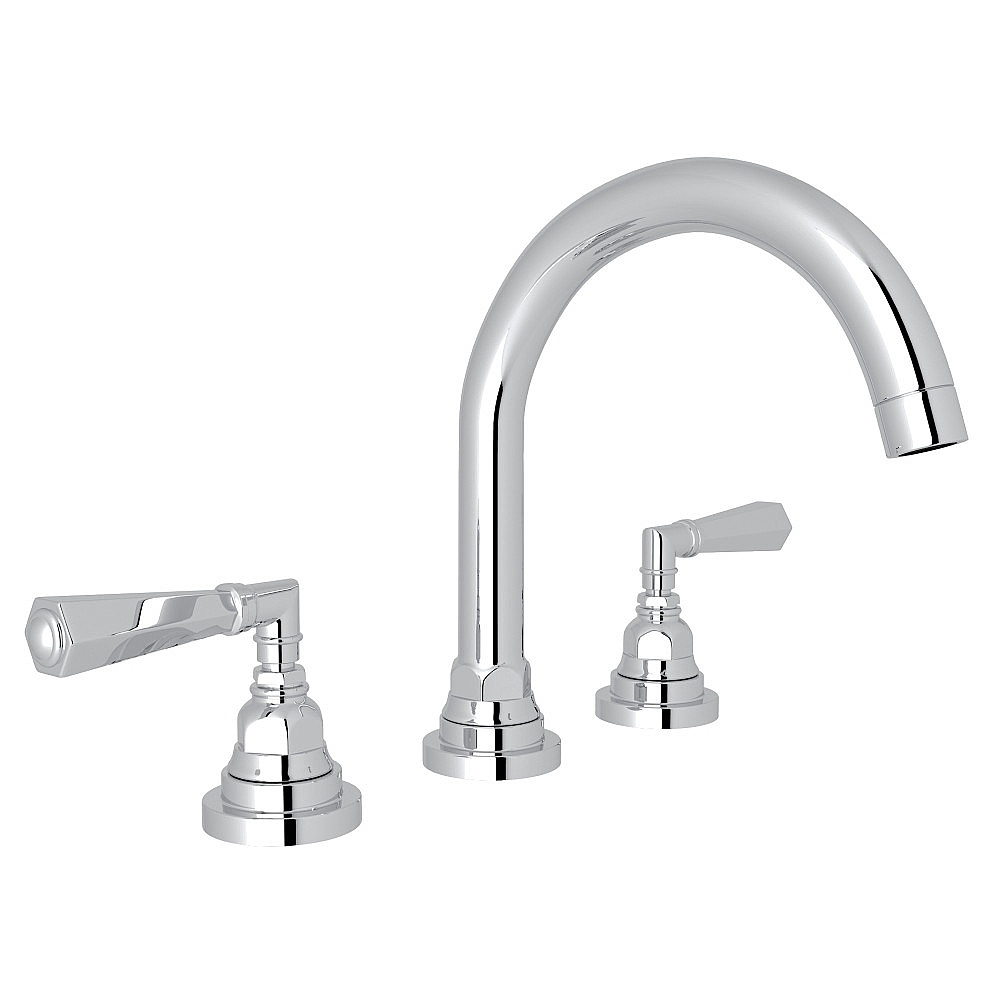 Rohl A2328LMAPC-2 San Giovanni™ Widespread Lavatory Faucet With C-Spout - Polished Chrome
