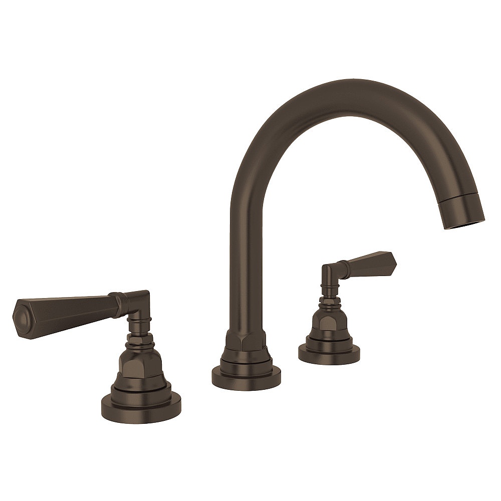 Rohl A2328LMTCB-2 San Giovanni™ Widespread Lavatory Faucet With C-Spout - Tuscan Brass