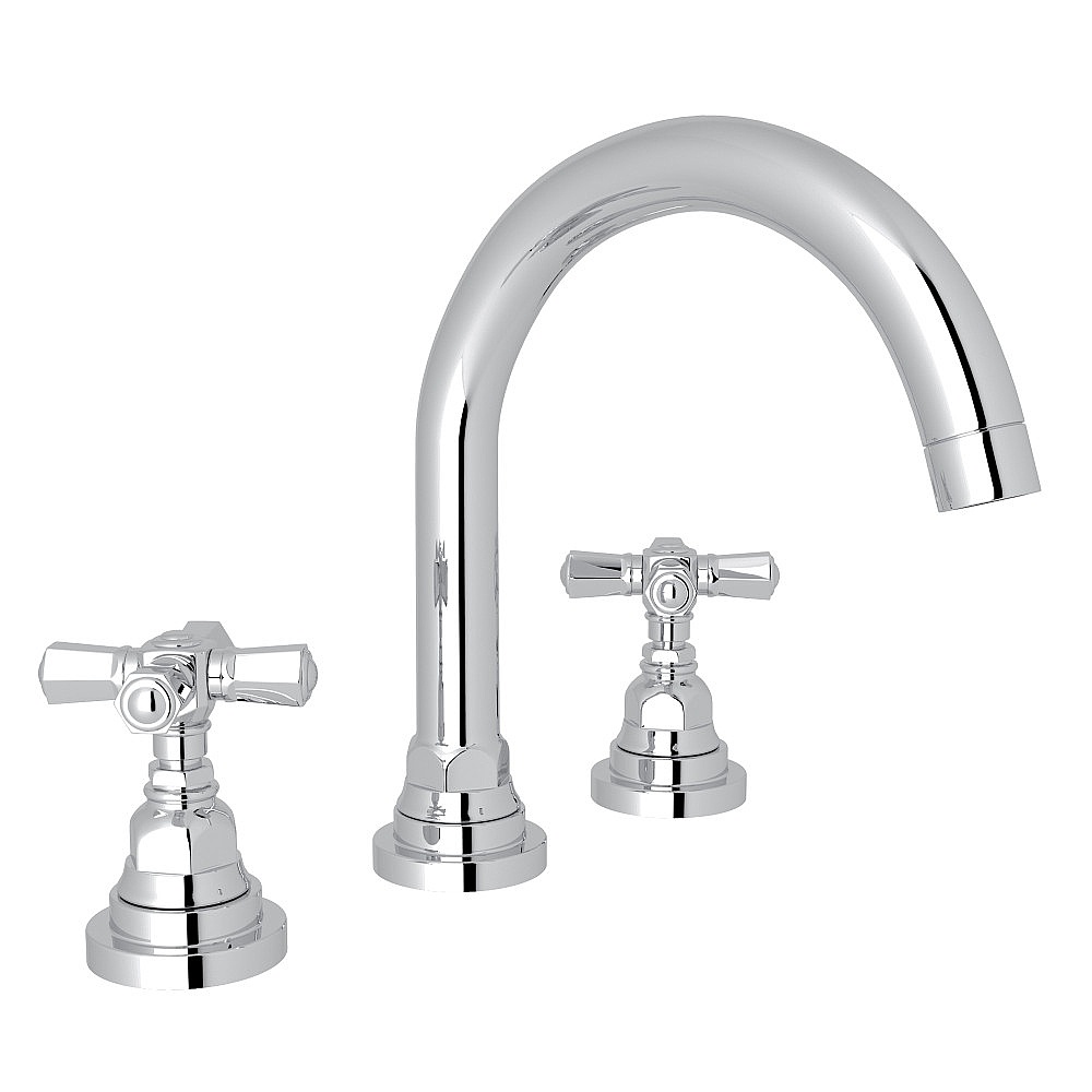 Rohl A2328XMAPC-2 San Giovanni™ Widespread Lavatory Faucet With C-Spout - Polished Chrome
