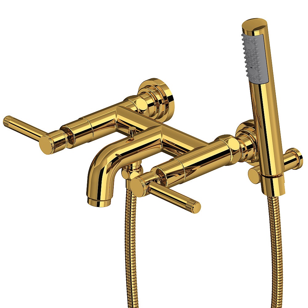 Rohl A3302ILULB Campo™ Exposed Wall Mount Tub Filler - Unlacquered Brass
