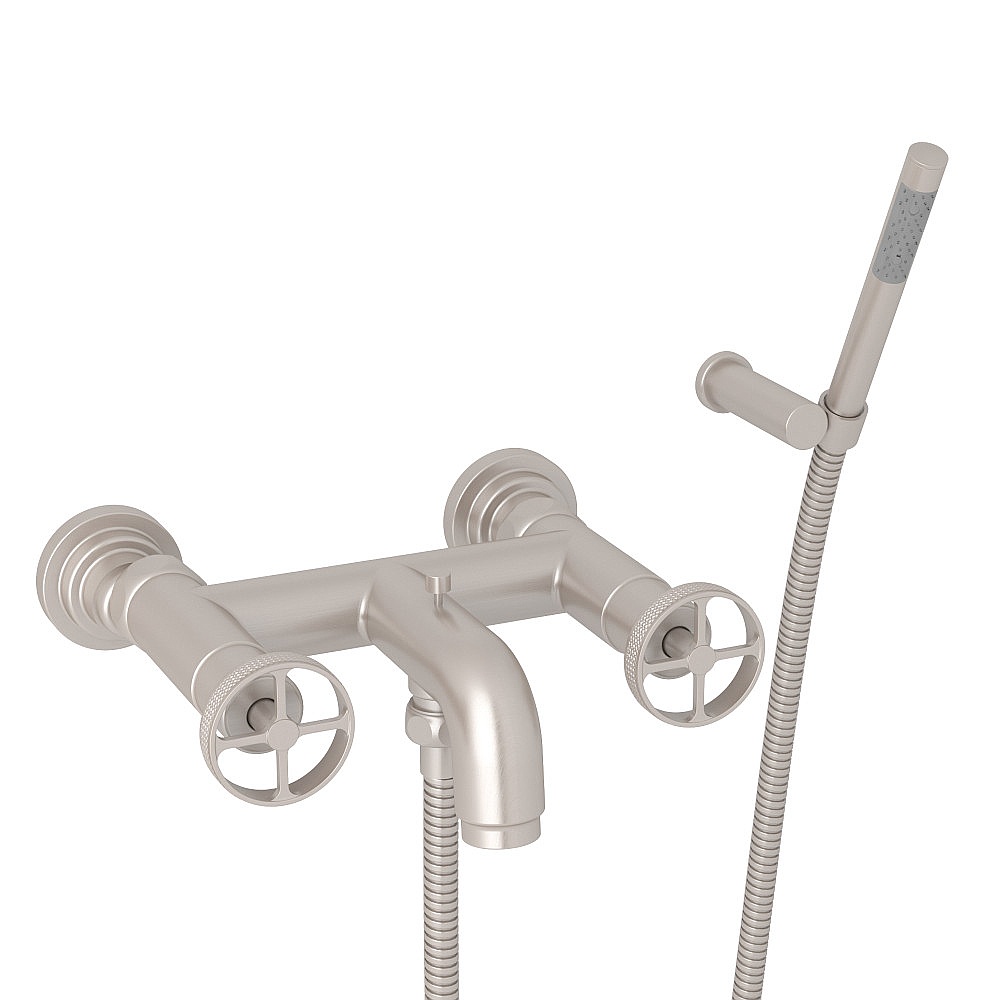 Rohl A3302IWSTN Campo™ Exposed Wall Mount Tub Filler - Satin Nickel