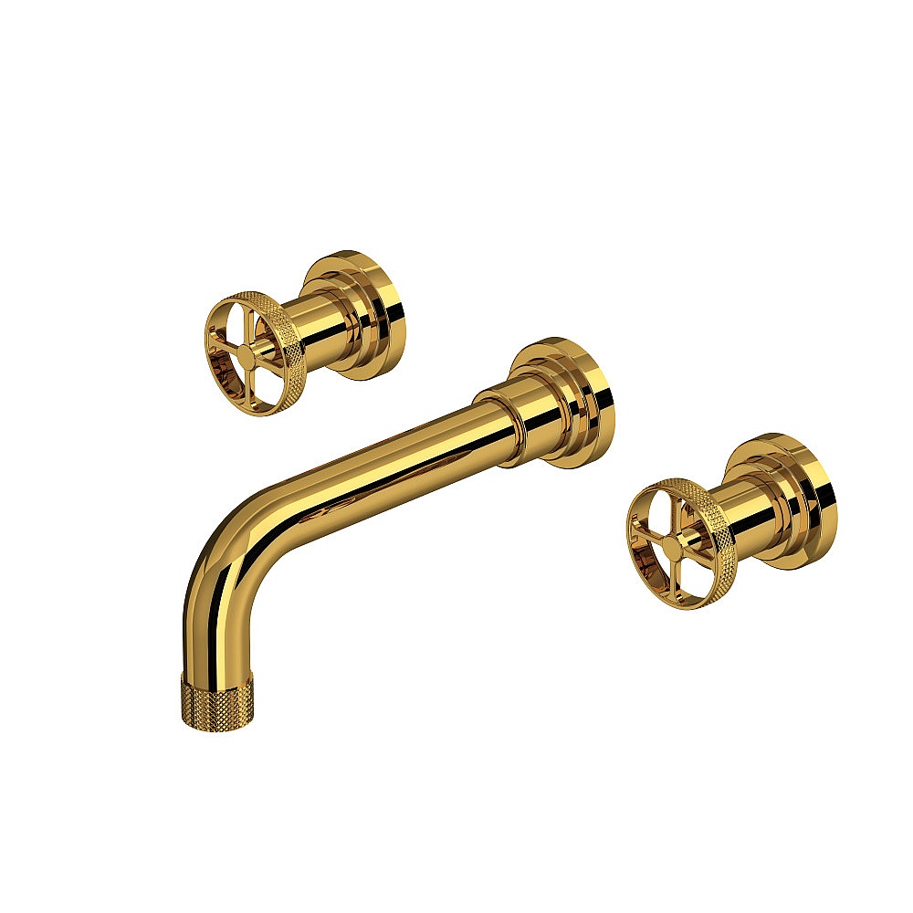 Rohl A3307IWULBTO-2 Campo™ Wall Mount Lavatory Faucet Trim - Unlacquered Brass