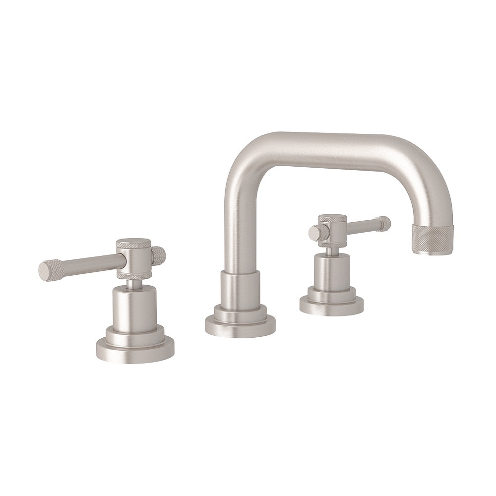 Rohl A3318ILSTN-2 Campo™ Widespread Lavatory Faucet With U-Spout - Satin Nickel