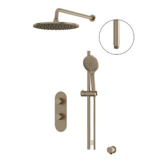 Aquabrass SHOWERBOX01-BN Showerbox 2-Way Shared Shower System - Brushed Nickel