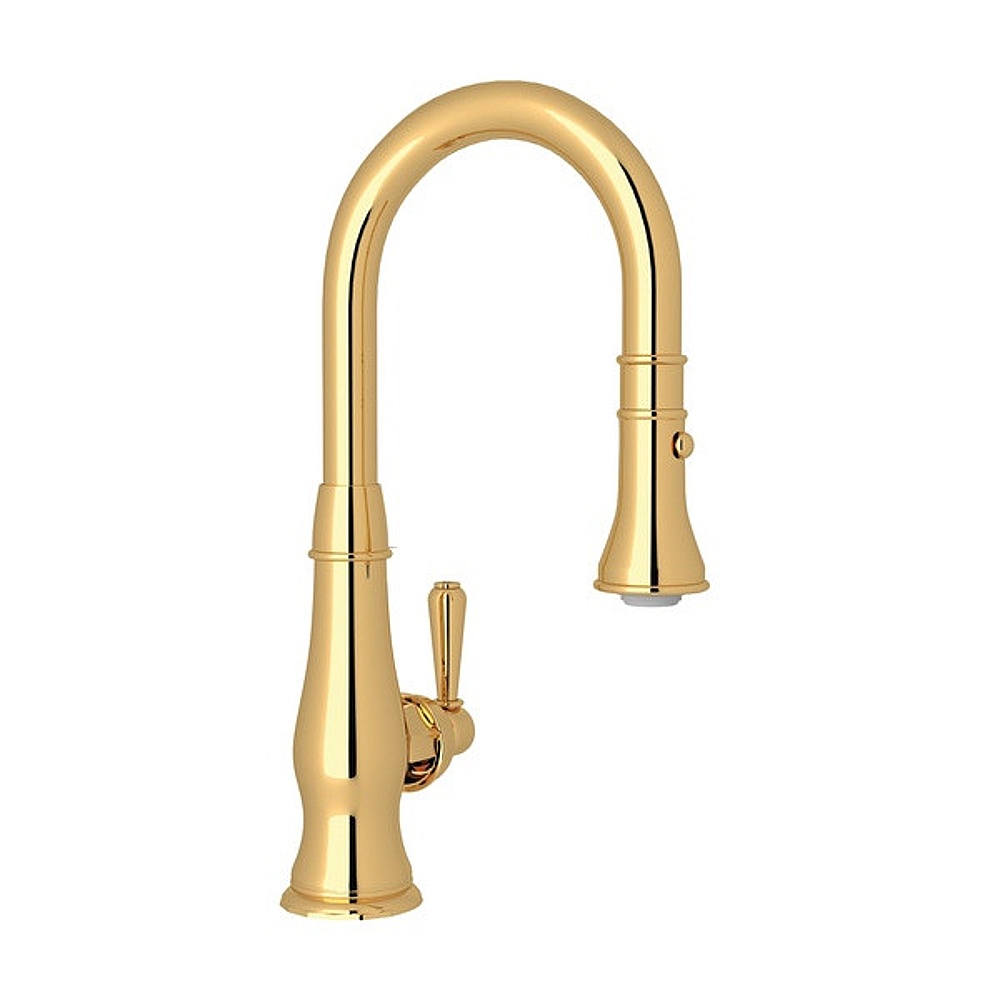 Rohl A3420SLMIB-2 Patrizia™ Pull-Down Bar/Food Prep Kitchen Faucet - Italian Brass