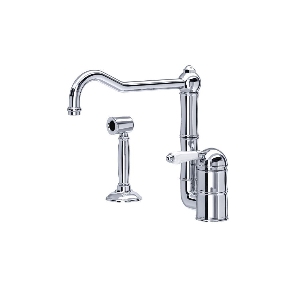 Rohl A3608LPWSAPC-2 Acqui® Kitchen Faucet With Side Spray - Polished Chrome