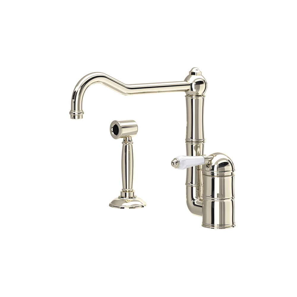 Rohl A3608LPWSPN-2 Acqui® Kitchen Faucet With Side Spray - Polished Nickel
