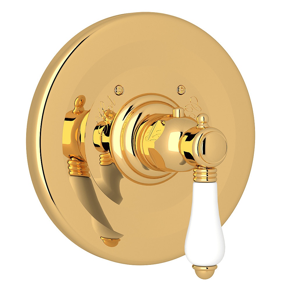 Rohl A4914LPULB 3/4" Thermostatic Trim Without Volume Control - Unlacquered Brass