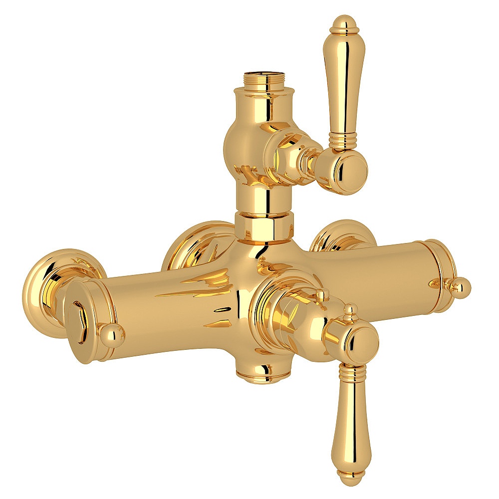 Rohl A4917LMIB Exposed Therm Valve With Volume and Temperature Control - Italian Brass