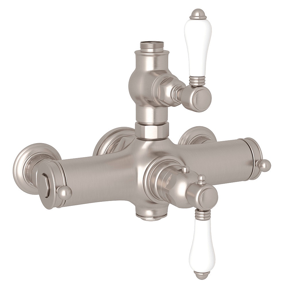 Rohl A4917LPSTN Exposed Therm Valve With Volume and Temperature Control - Satin Nickel