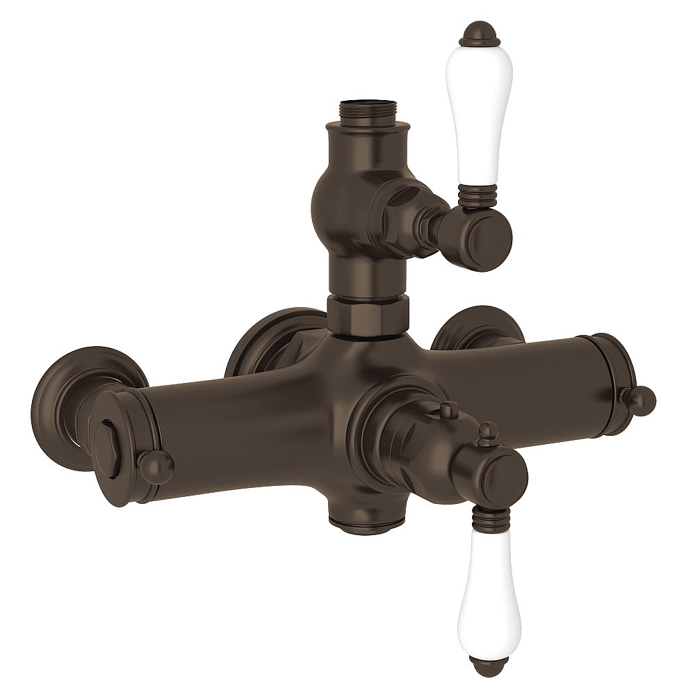 Rohl A4917LPTCB Exposed Therm Valve With Volume and Temperature Control - Tuscan Brass
