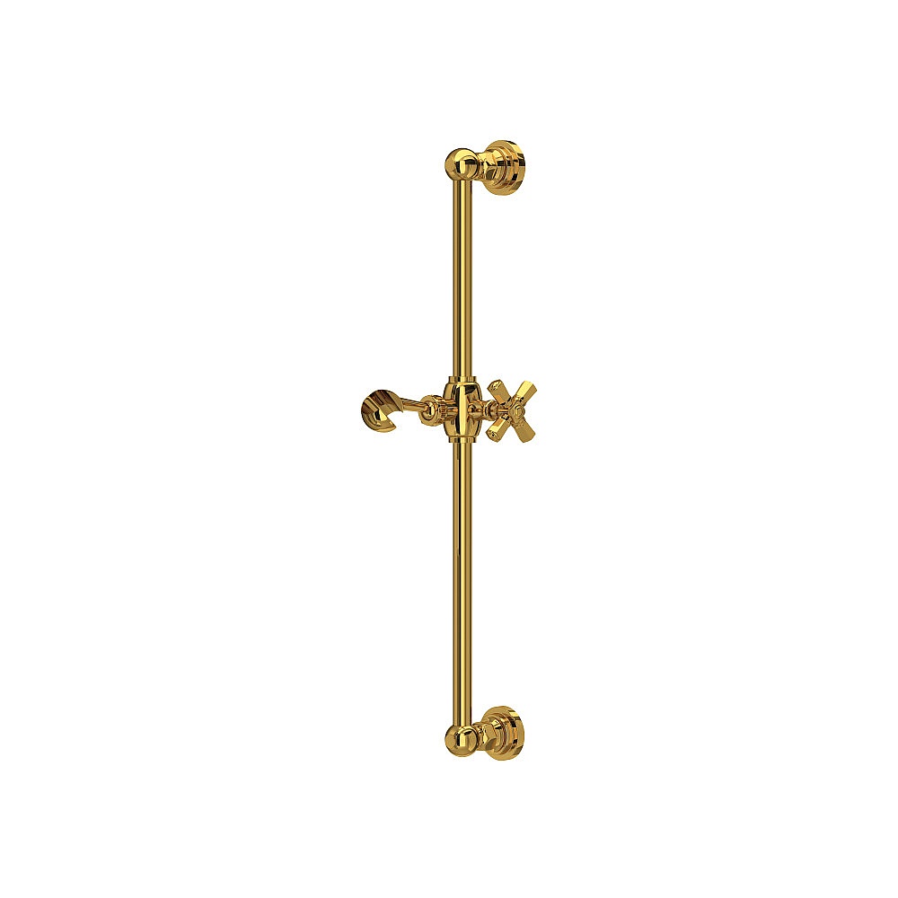 Rohl A8073XMULB 21" Slide Bar - Unlacquered Brass
