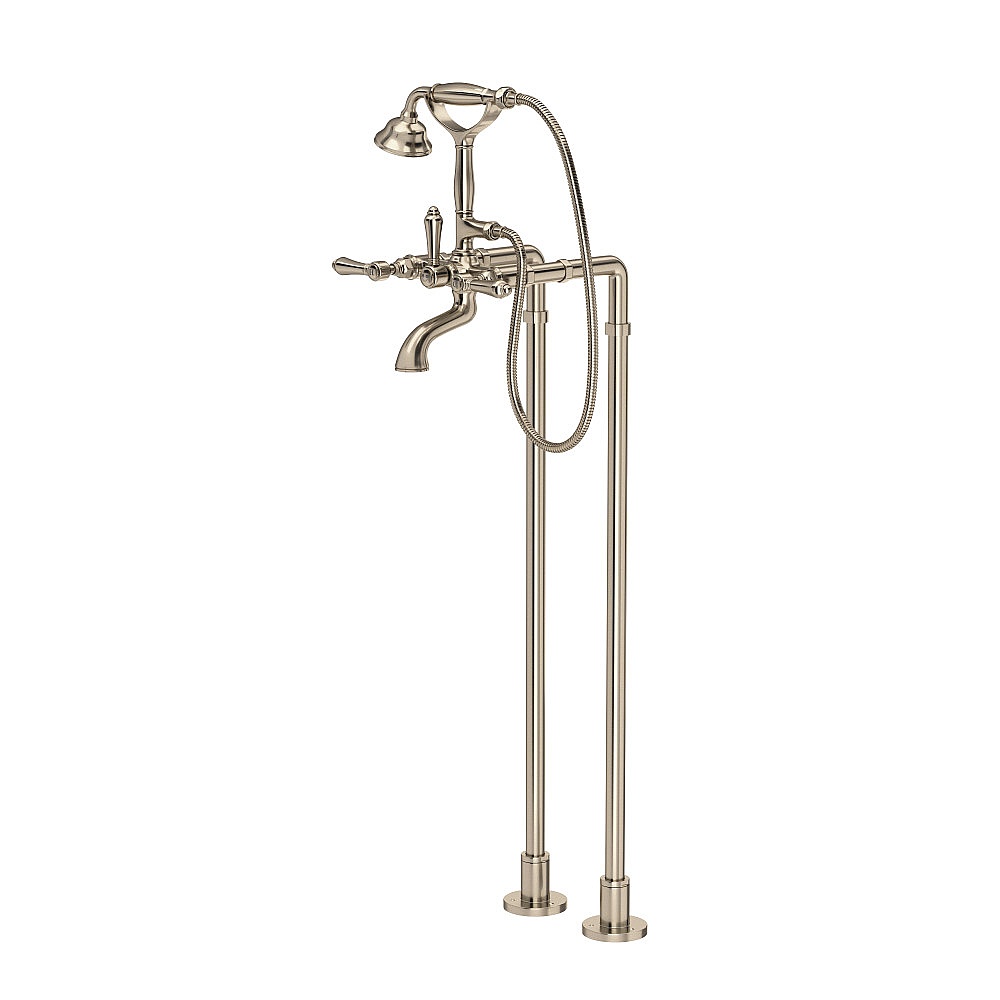 Rohl AKIT1401NLMSTN Floor Mount Tub Filler - Satin Nickel