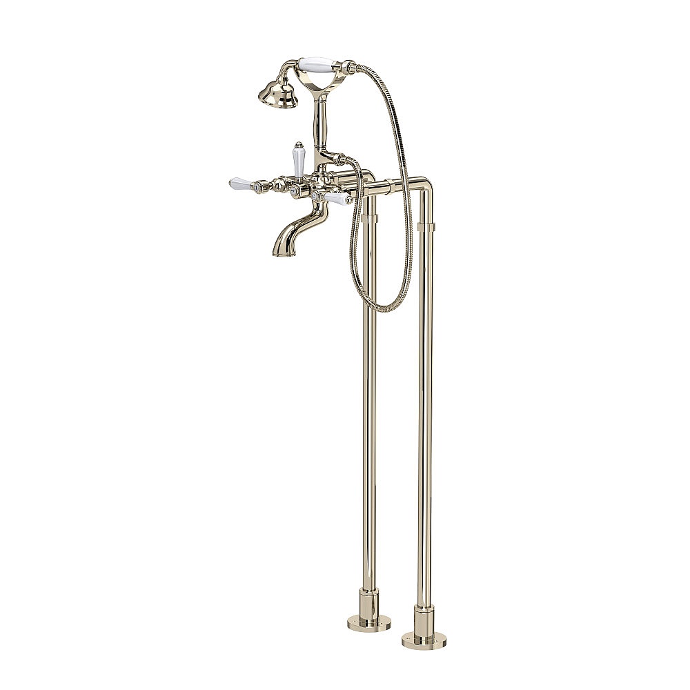 Rohl AKIT1401NLPPN Floor Mount Tub Filler - Polished Nickel