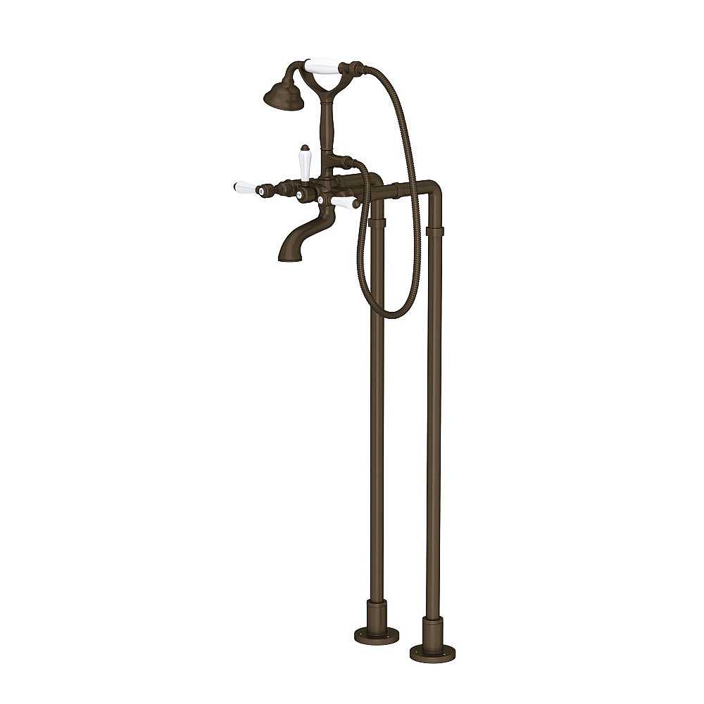 Rohl AKIT1401NLPTCB Floor Mount Tub Filler - Tuscan Brass