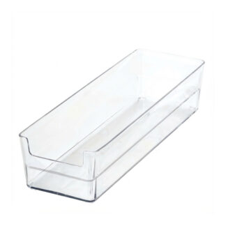 Moda at Home 906002 Medium Rectangular Storage Bin, 2 Pack - Clear