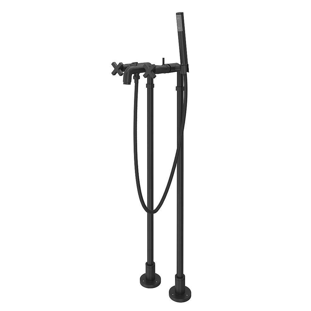 Rohl AKIT2202NXMMB Lombardia® Floor Mount Tub Filler - Matte Black
