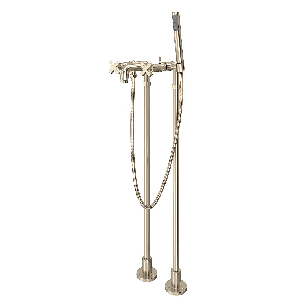 Rohl AKIT2202NXMSTN Lombardia® Floor Mount Tub Filler - Satin Nickel