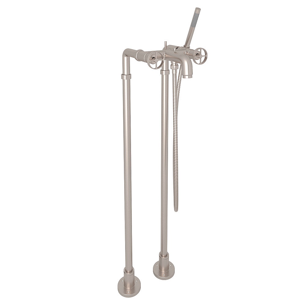 Rohl AKIT3302NIWSTN Campo™ Floor Mount Tub Filler - Satin Nickel