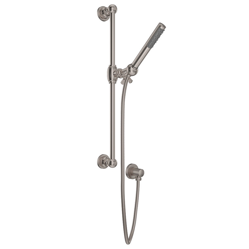 Rohl AKIT8073XMSTN Handshower Set With 21" Slide Bar and Single Function Handshower - Satin Nickel