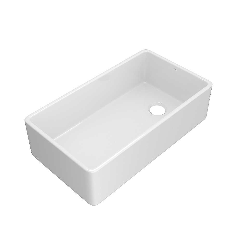 Rohl AL3620AF100 Allia™ 36" Fireclay Single Bowl Farmhouse Apron Front Kitchen Sink - White
