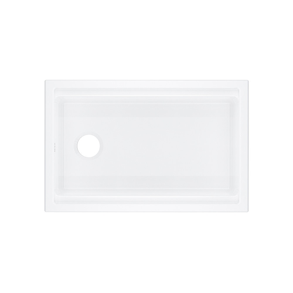 Rohl ALUM3019WS00 Allia™ 30" Fireclay Undermount Chef/Workstation Sink - White