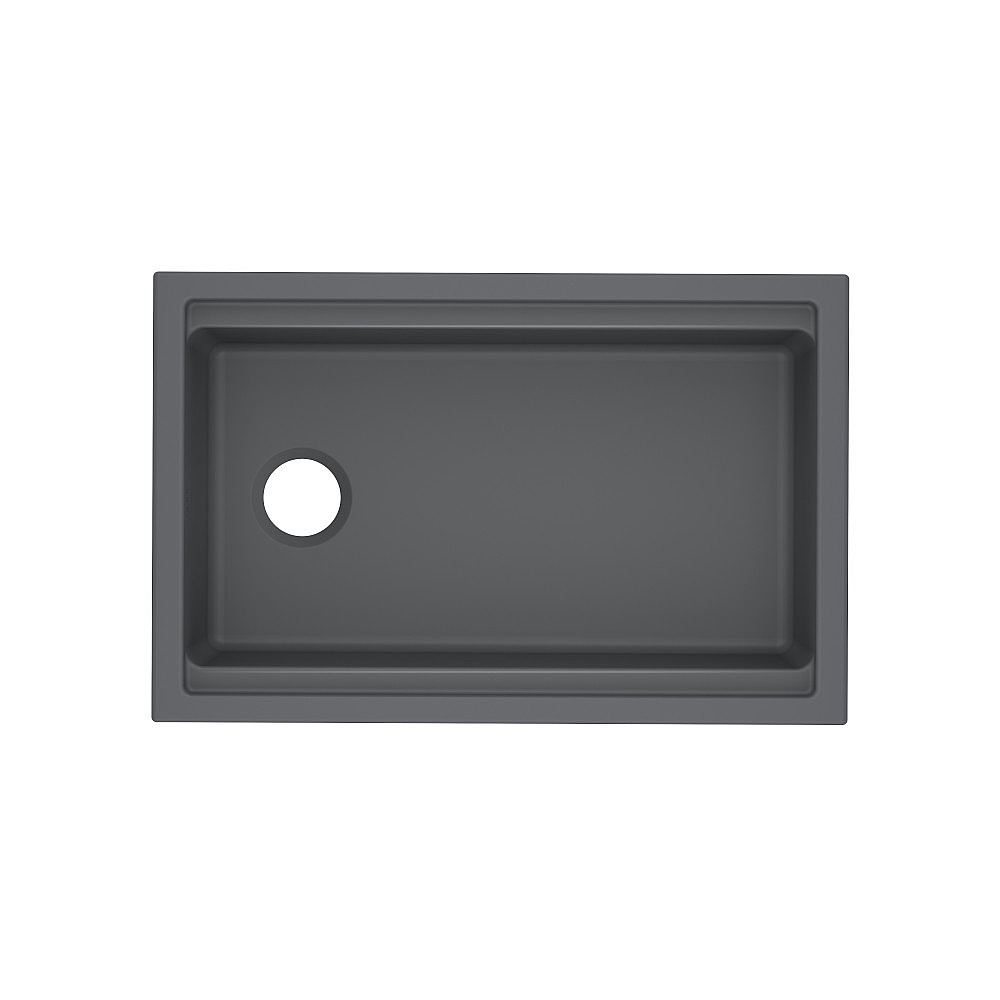 Rohl ALUM3019WS04 Allia™ 30" Fireclay Undermount Chef/Workstation Sink - Satin Grey