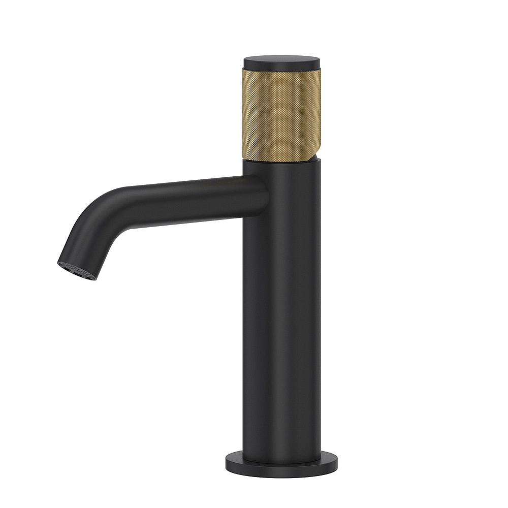 Rohl AM01D1IWMBA Amahle™ Single Handle Lavatory Faucet - Matte Black/Antique Gold