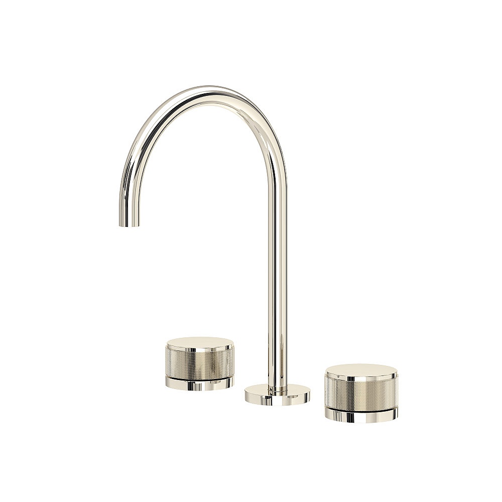 Rohl AM08D3IWPN Amahle™ Widespread Lavatory Faucet With C-Spout - Polished Nickel