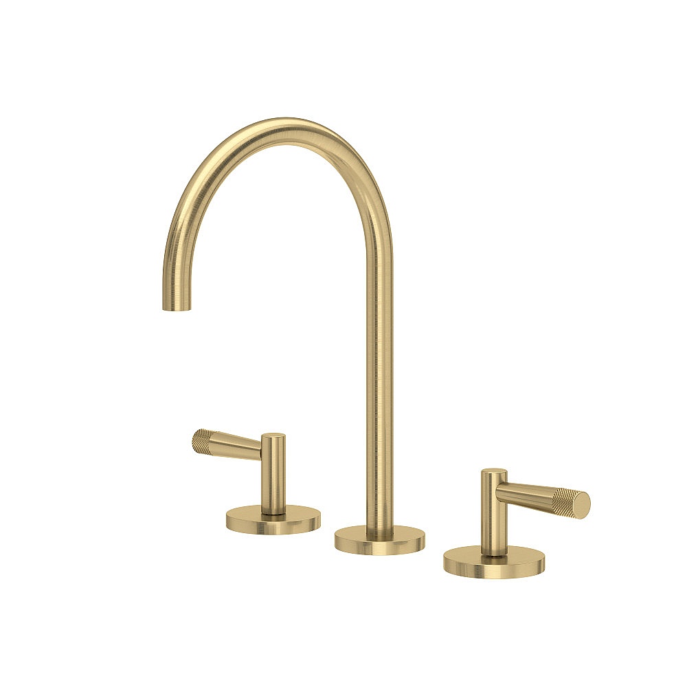 Rohl AM08D3LMAG Amahle™ Widespread Lavatory Faucet With C-Spout - Antique Gold