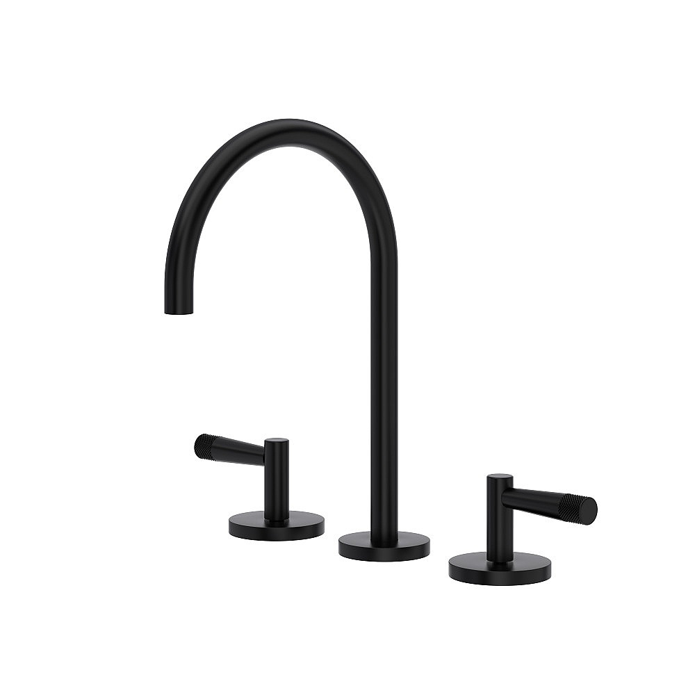 Rohl AM08D3LMMB Amahle™ Widespread Lavatory Faucet With C-Spout - Matte Black