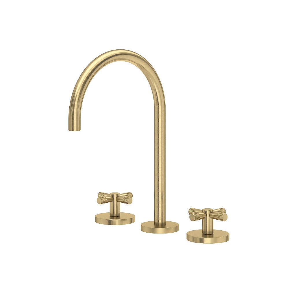 Rohl AM08D3XMAG Amahle™ Widespread Lavatory Faucet With C-Spout - Antique Gold