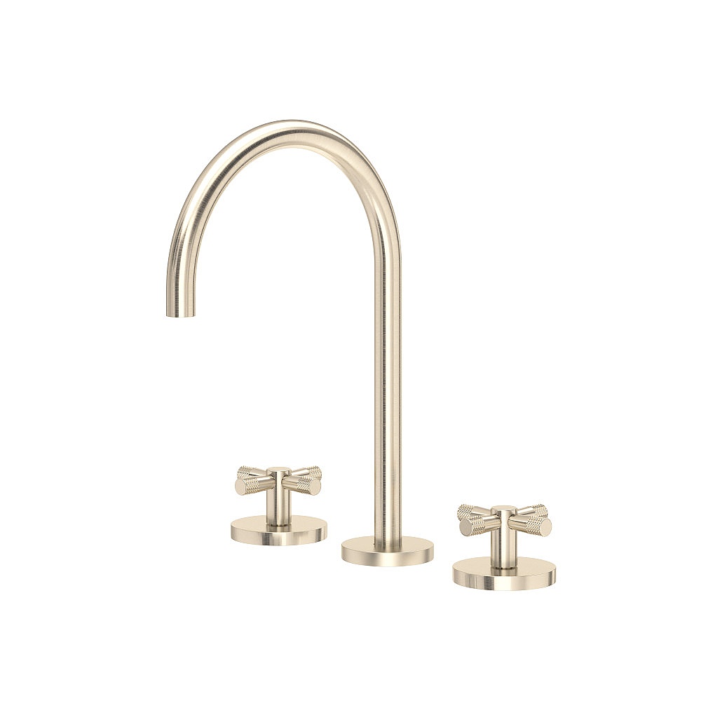 Rohl AM08D3XMSTN Amahle™ Widespread Lavatory Faucet With C-Spout - Satin Nickel