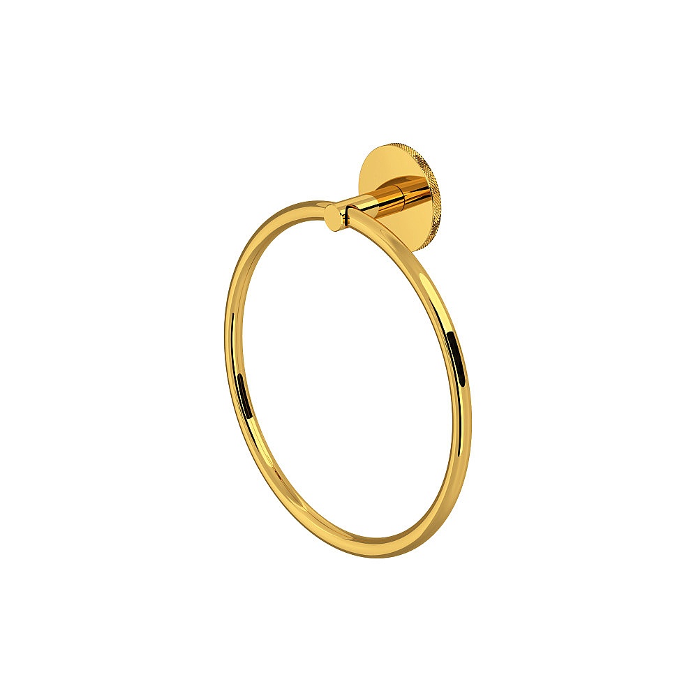 Rohl AM25WTRULB Amahle™ Towel Ring - Unlacquered Brass